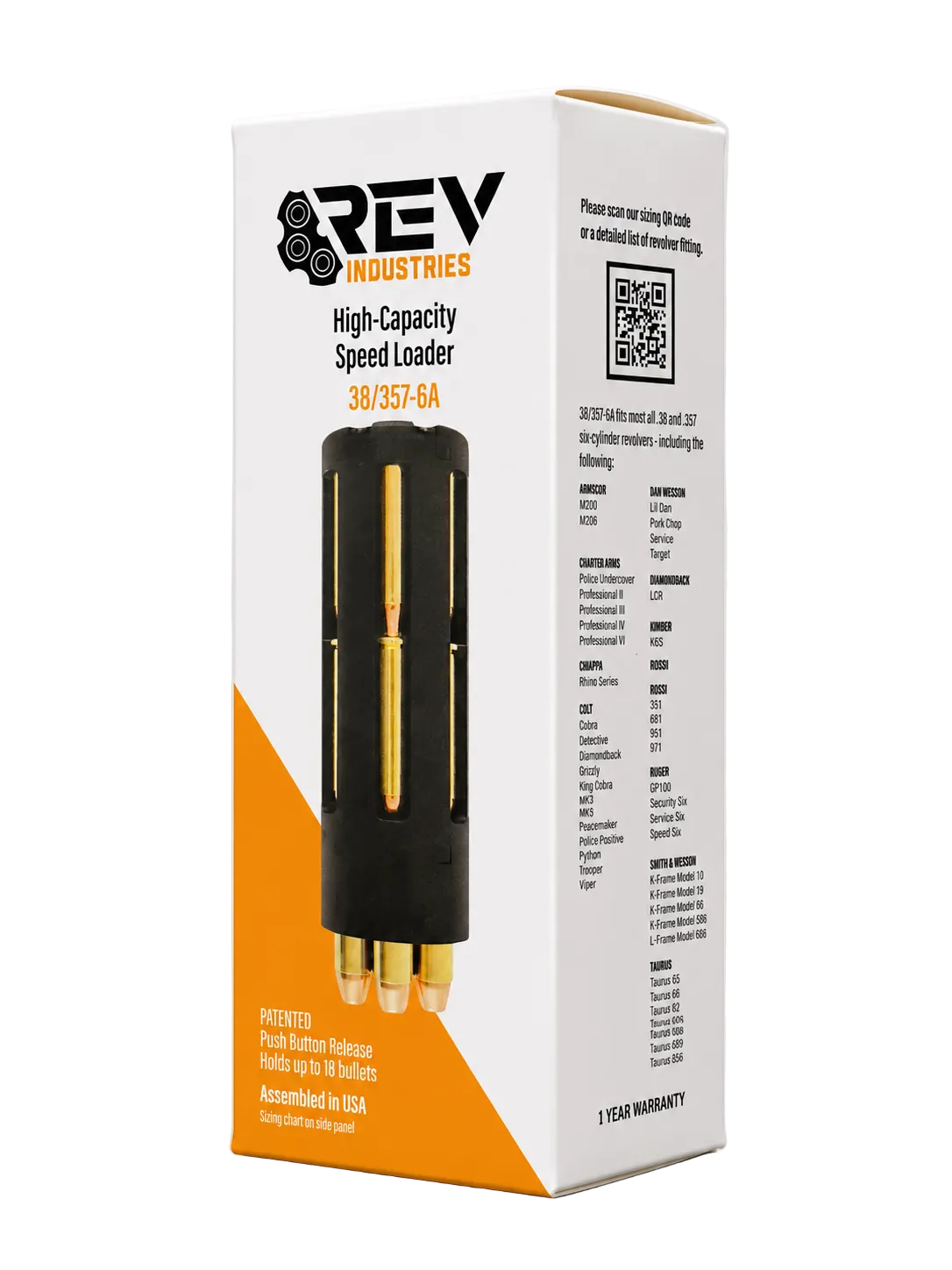 .38/.357 - 6 Cylinder (38/357-6A) - Revolver Speedloader