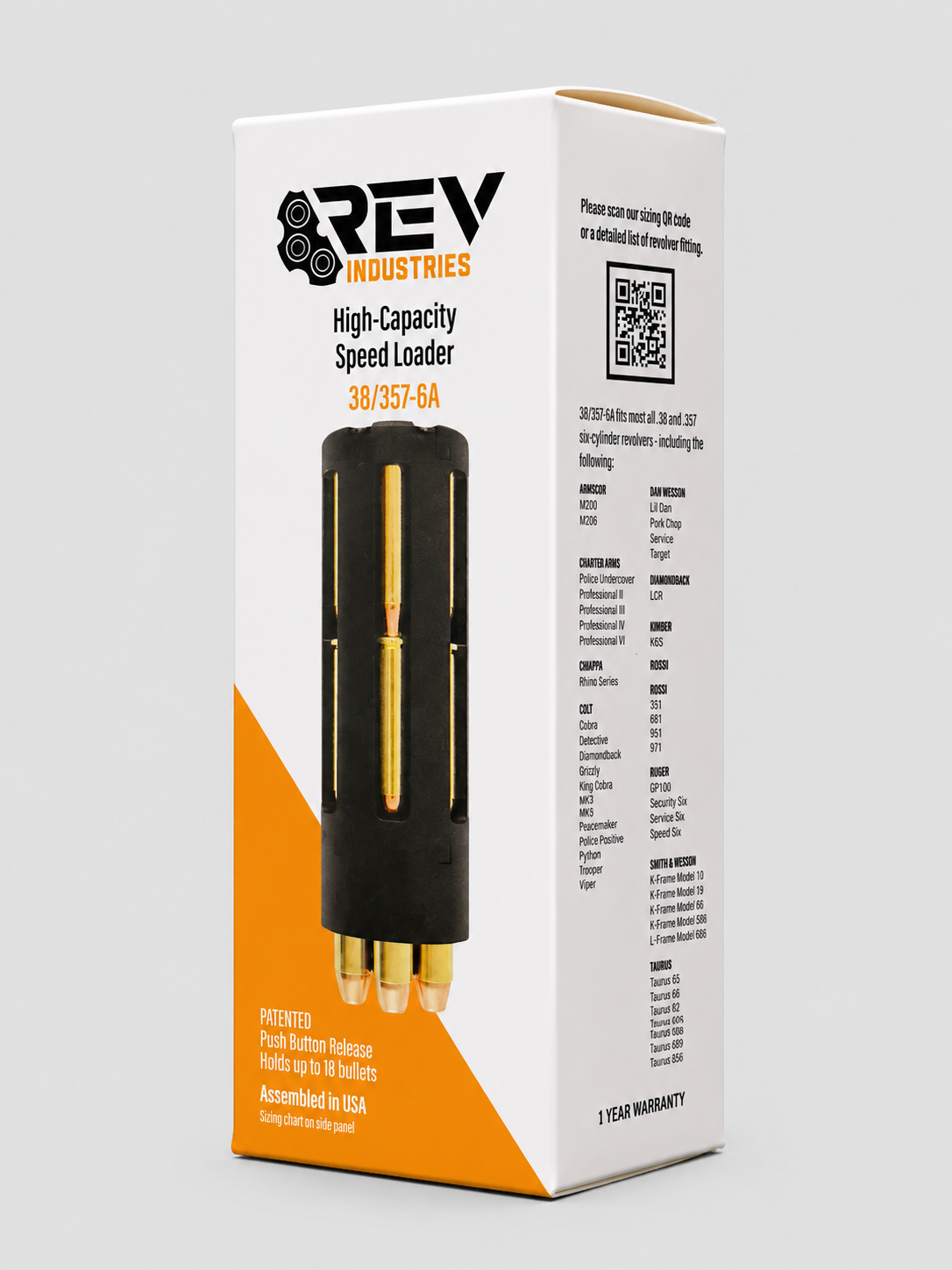 .38/.357 - 6 Cylinder (38/357-6A) - Revolver Speedloader