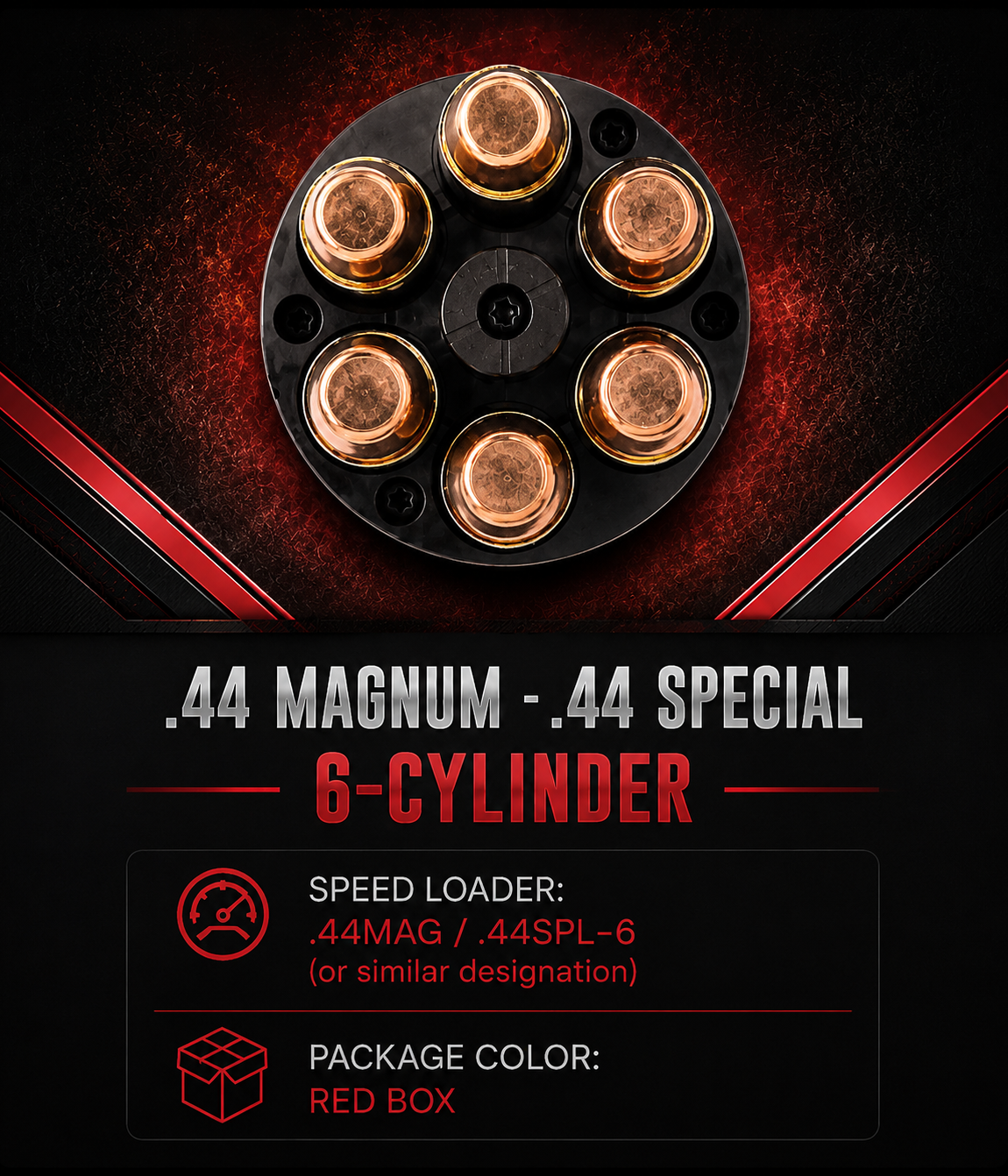 44MAG/SPL - 6 Cylinder (44MAG/SPL-6) - Revolver Speedloader